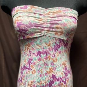 Pink multi stretchy soft beach dress by Three Dots